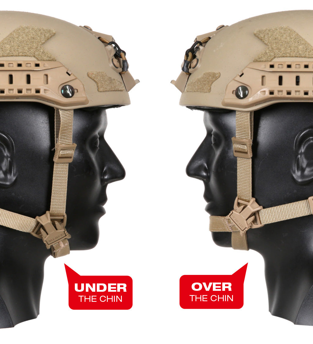 Ops-Core Retention: Head-Loc FLEX 4-Point Chinstrap, for use with LockDown Liner System (Hardware not Included)